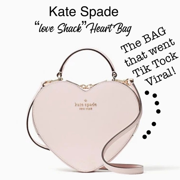 Kate Spade Love Shack Pink Heart Bag Tik Tok - Picture 1 of 2